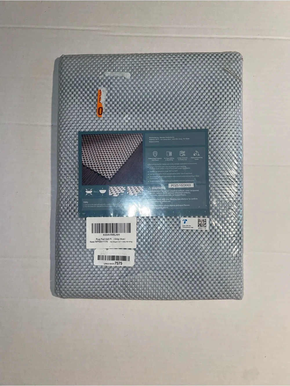 White Textured Anti-Slip Floor Mat Pad - Unbranded